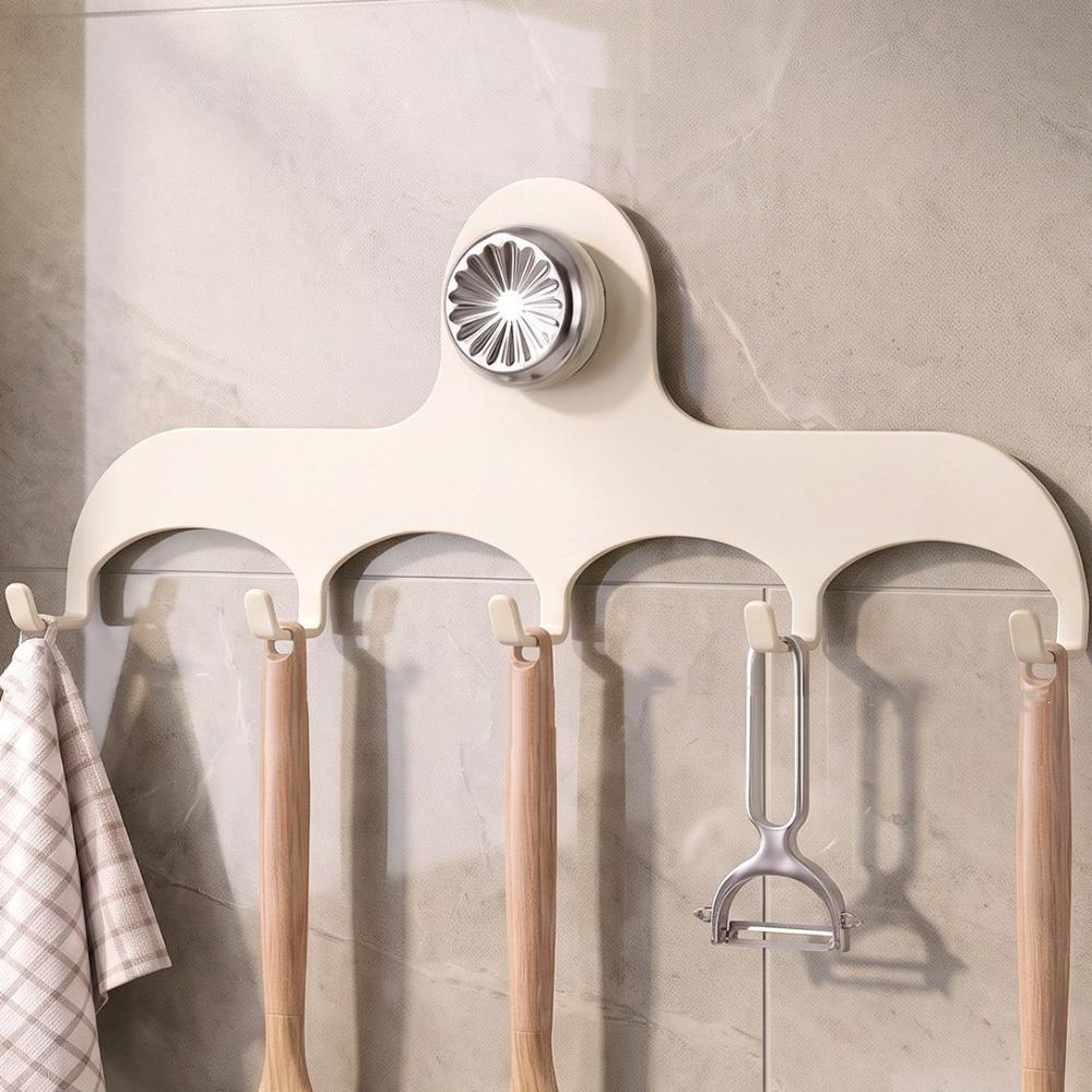 No Drill Suction Cup Kitchen Hooks Space Saving Storage Organizer  Household Use