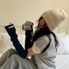 Solid Color Woolen Arm Gloves Hole Warm Arm Covers Ripped Arm Sleeves Knitted Warm Sleeves  Spring