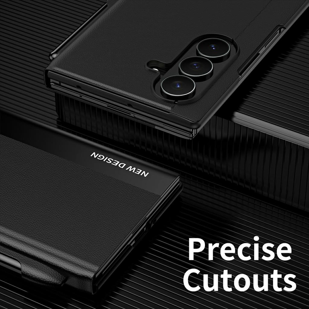 For Samsung Galaxy Z TriFold 5G Case Stand Shockproof Pen Slot PU + PC Phone Cover with Stylus