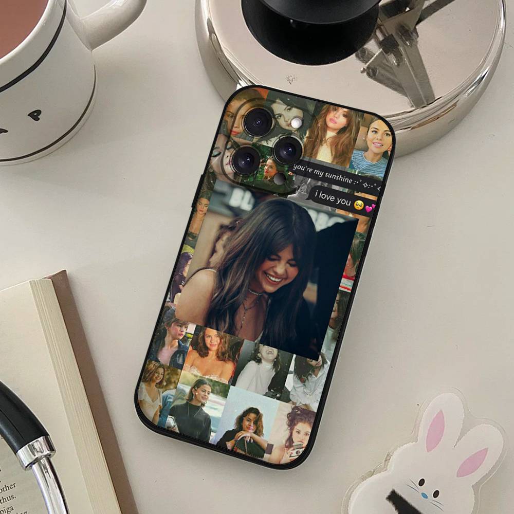 Чехол для телефона Селены Гомес Для iPhone 17 16 15 14 13 12 11 X XR XS Plus Pro Max Mini Мягкий Черный Чехол