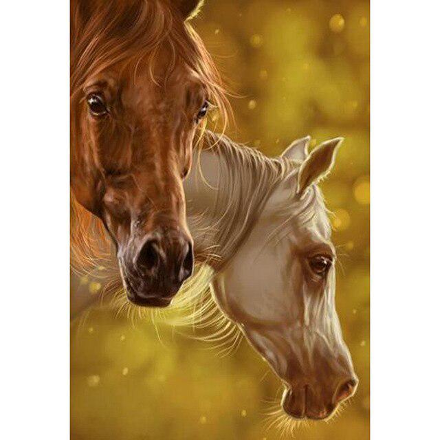 DIY 5D Алмазная картина Лошадь Животное Мозаика Продажа Алмазная вышивка Полный круглый дрель Вышивка крестом