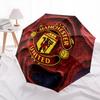 Manchester United pattern, automatic folding umbrella, portable and foldable design, 8 ribs, a Christmas or birthday gift.