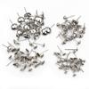 100 Pcs Stainless Steel Pearl Inlaid Ear Stud Raised Bowl Needles