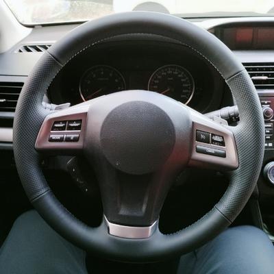Чехол на руль автомобиля из микрофибры для Subaru Forester 2013-2016 Legacy 2012-2014 Салон автомобиля Стайлинг автомобиля