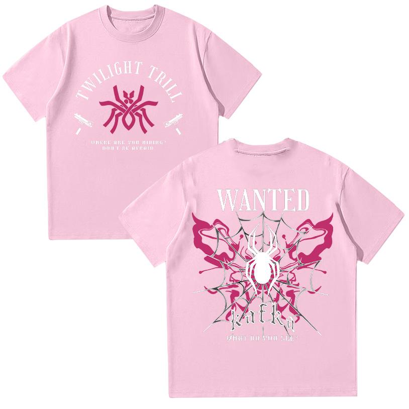 Kafka Themed Honkai Star Rail Unisex T-shirt Anime Cotton High Quality Tees Kawaii Casual Short Sleeve Women Men Summer Clothing