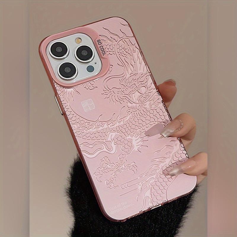 Розовый Дракон защитный графический чехол для телефона для iPhone 15 14 13 12 11 x XR Xs SE2 SE 8 7 plus pro Max силиконовая задняя крышка