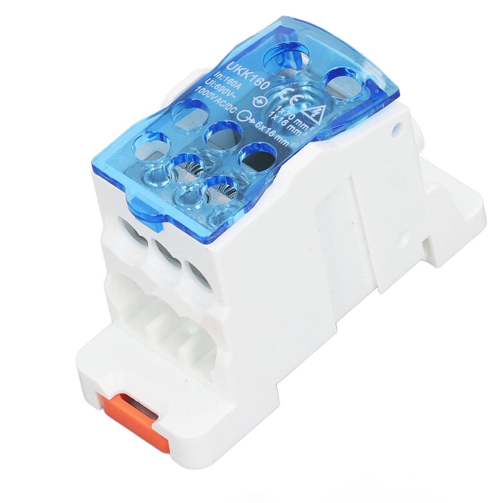 Клеммная коробка UKK160 для монтажа на DIN-рейку, однополюсная, электрическая распределительная коробка для проводов