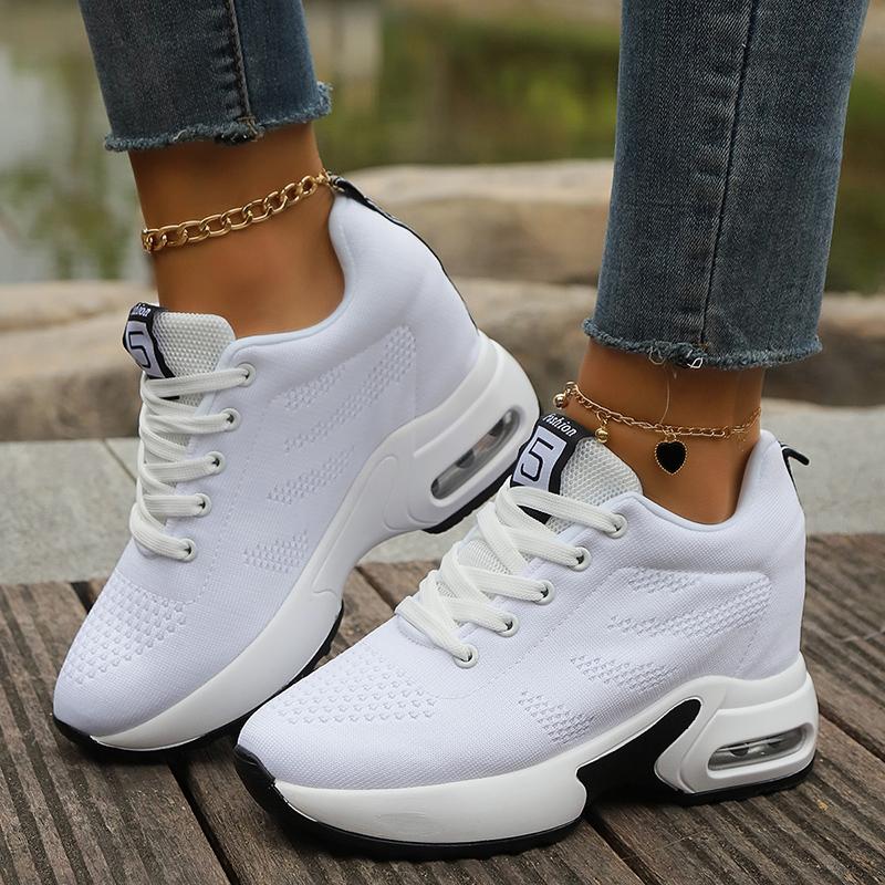 Женская спортивная обувь на воздушной подушке, дышащая и высокая спортивная обувь, повседневная спортивная обувь для прогулок на открытом воздухе