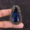 Blue Fire Labradorite Pendant Copper Wire Wrapped Pendant Natural Gemstone Pendant Handmade Copper Jewelry Gift For Her Wire Wrapped Jewelry