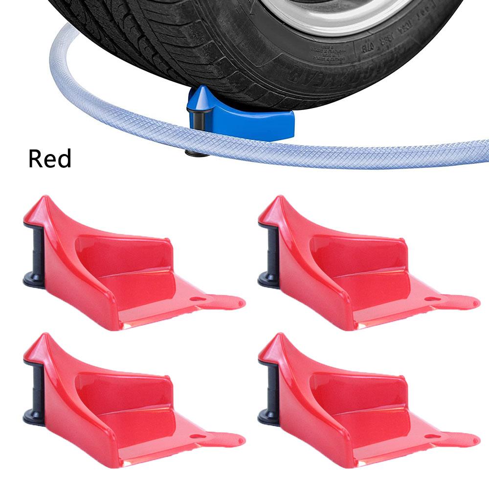 Новые 4 шт. Синие направляющие для шланга автомобиля предотвращают застревание шланга мойки высокого давления под колесами