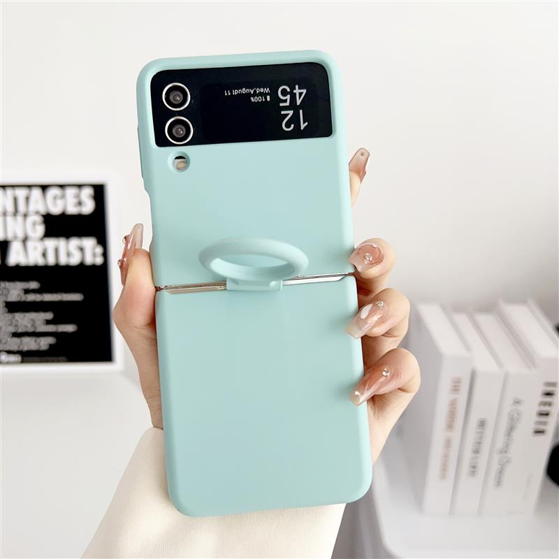 Для Samsung Galaxy Z Flip 6 5 4 3 2 1 Чехол Официальный Жидкий Силиконовый Чехол С Кольцом-Держателем Ударопрочный Чехол Для Z Flip 5 Мягкие Чехлы