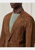 AL KHALID ELEGANT New Men's Brown Blazer 100% Soft Suede Lambskin Causal Slim Fit Coat Blazer