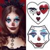 Блестящая Наклейка-Страз на Лицо 3D Смоляные Украшения Наклейка на Лицо Хэллоуин Поддельная Татуировка День Мертвых