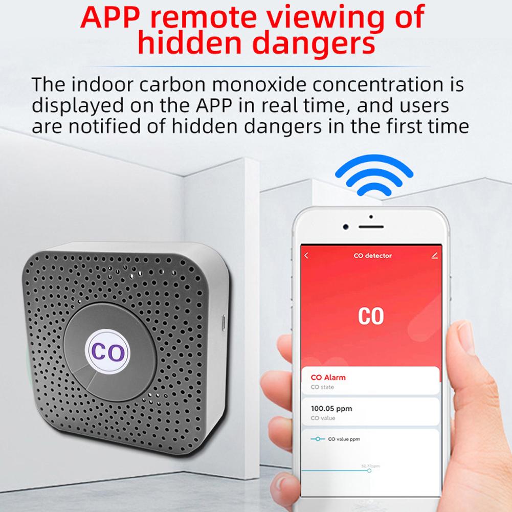 Tuya ZigBee CO Detector Portable Carbon Monoxide Tester Multifunctional Carbon Monoxide Concentration Test Meter