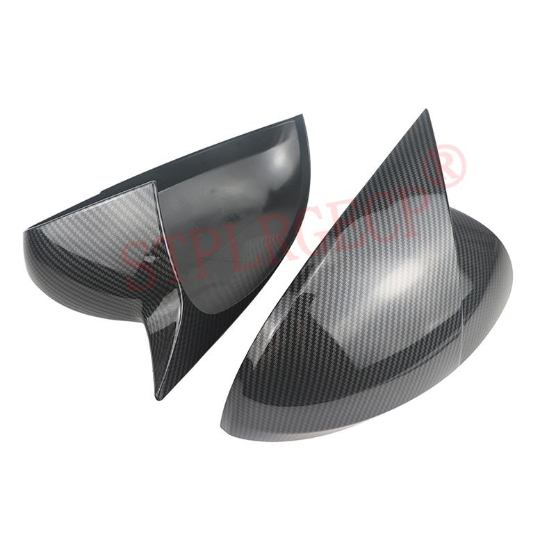 For Volkswagen VW Tiguan MK1 5N 2009-2016 Carbon Pattern Mirror Shell Rear View Mirror Cover Sticker Style Side Wing Mirror Caps
