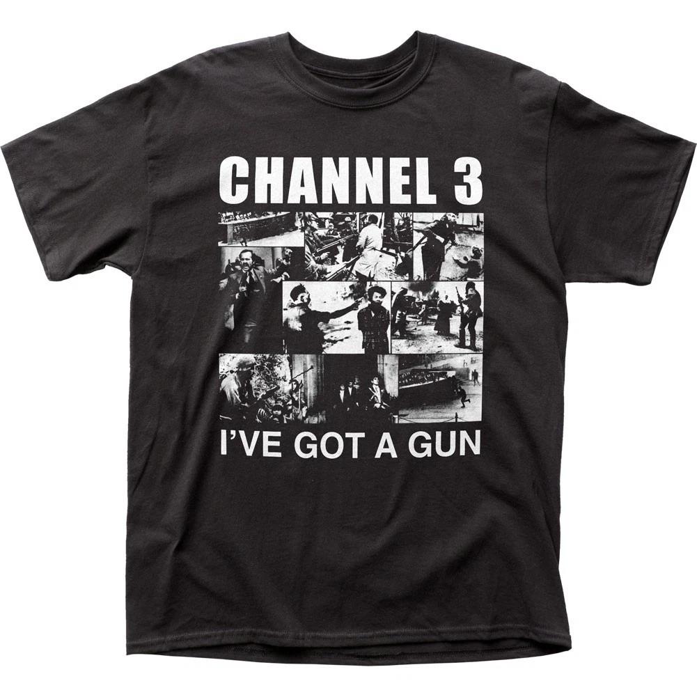 Channel 3 I've Got A Gun Mens T T-Shirt Music Classic Concert Rock Band Tee Black