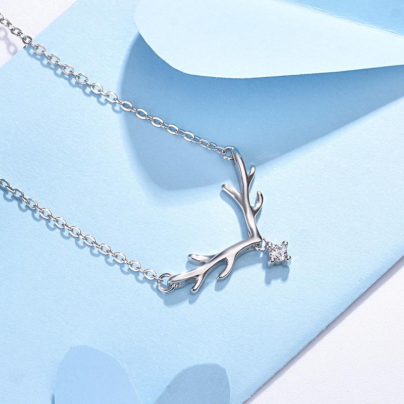 Ожерелье из рогов Yilu You для женщин, цепочка на ключицу, простая подвеска с характером