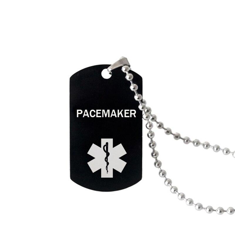 Медицинское оповещение-кулон, ожерелье диабетического типа, астма, болезнь сердца, ожерелья из нержавеющей стали для женщин и мужчин, модные аксессуары для медицинского оповещения