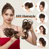 Wigs, Hair Rings, Women'S Balls, Adjustable Plug-In Comb, Fluffy Lazy Disc Hair Artifact, Wig Short Ponytail.