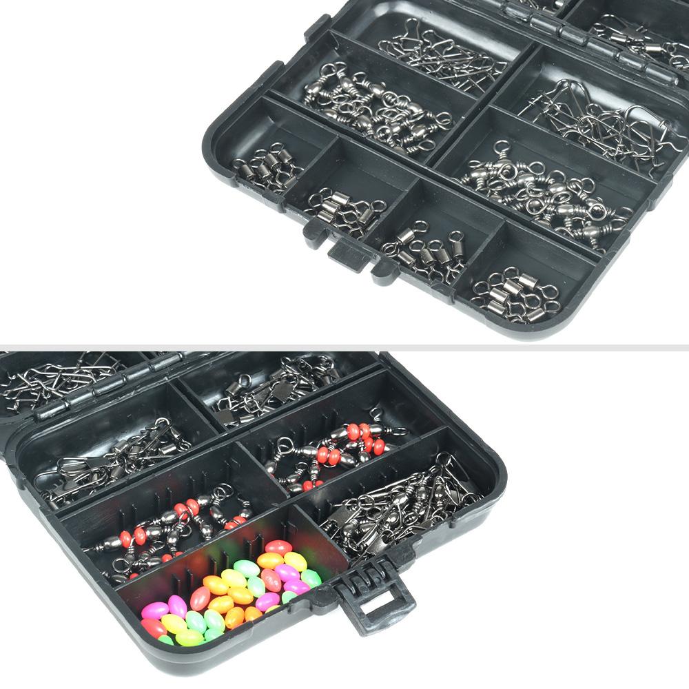 Fishing Pliers and 140 Piece Lure Fishing Accessories Kit Saltwater Hook Remover Fishing Line Connector for Sea Fishing