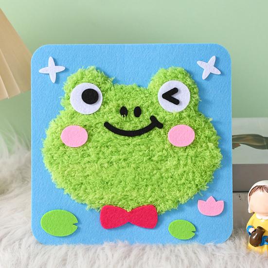 1 комплект, набор для вышивки кукол с мультяшными животными, набор для шитья своими руками для начинающих детей и взрослых, набор для шитья из пряжи «Обезьяна, тигр, кошка, панда, лев, слон, олень, свинья, утка»