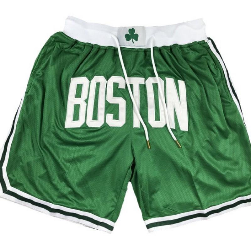 Basketball Pocket Shorts Celtics Regular Green Team Sports Training