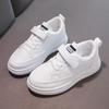 Children White Sneakers for Boys Breathable Running Sports Shoes Kids Girls Soft Bottom Flat Casual Platform Shoes Hook & Loop