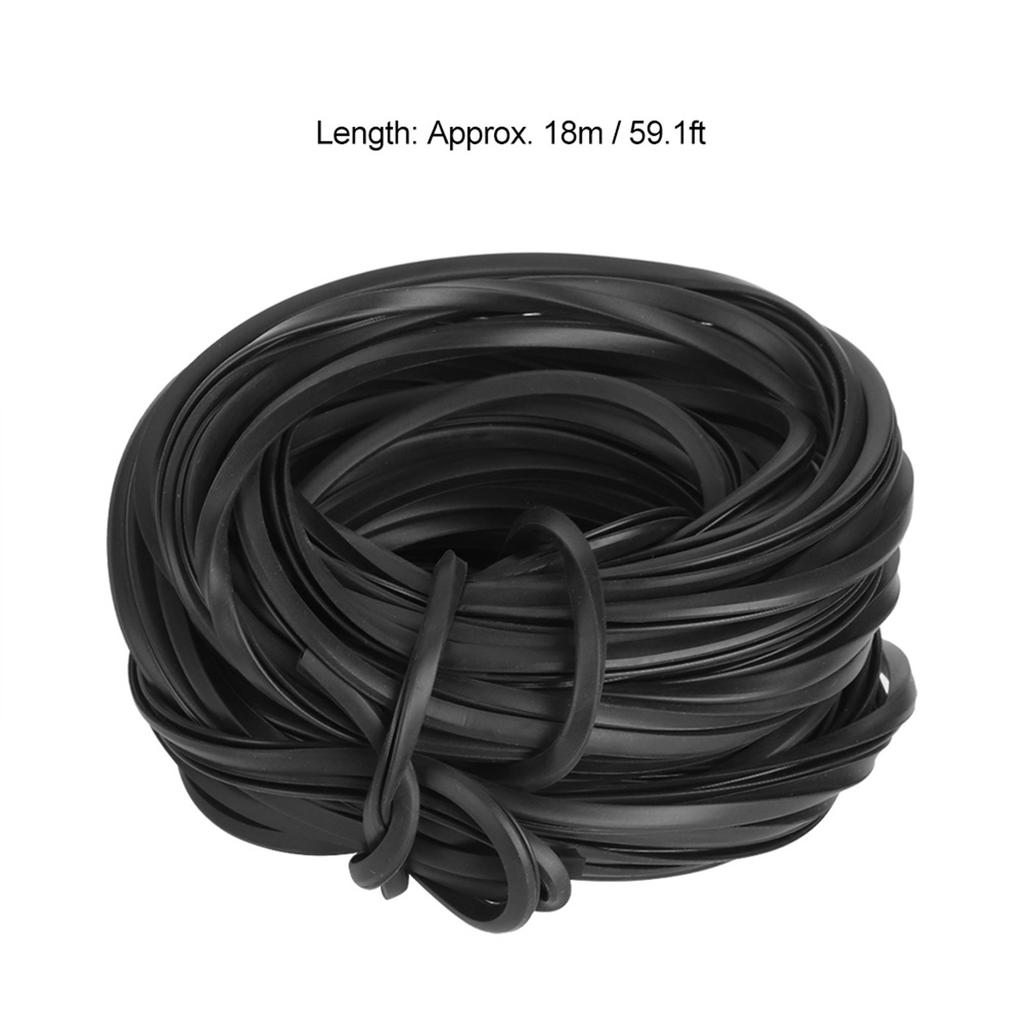 Черная резиновая полоса для теплиц, кабель, аксессуары для теплиц, расходные материалы для герметизации стекла, 18 м