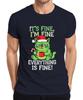 Its Fine Im Fine Everything Is Fine Grumpy Cat Funny Christmas Unisexs Tshi