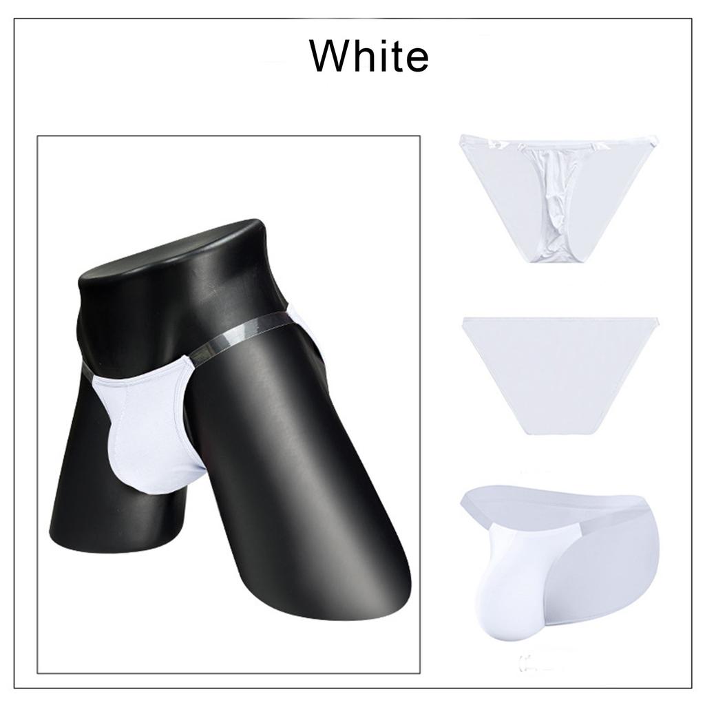Мужские сексуальные однотонные трусы с высоким вырезом и низкой талией, сексуальные, полностью покрывающие бедра