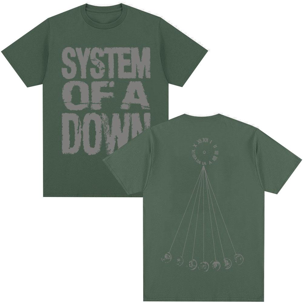 Футболка Rock Band System of A Down Mezmerize Мужская Женская Винтажная Хип-Хоп Готическая Харадзюку Футболки Оверсайз Хлопковая Повседневная Футболка