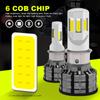EURS 60W H4 6000K Motorcycle LED Headlight Bulb HS1 BA20D P15D H6M 6000LM For Motorbike 6COB Scooter Bulb Flash Accessories