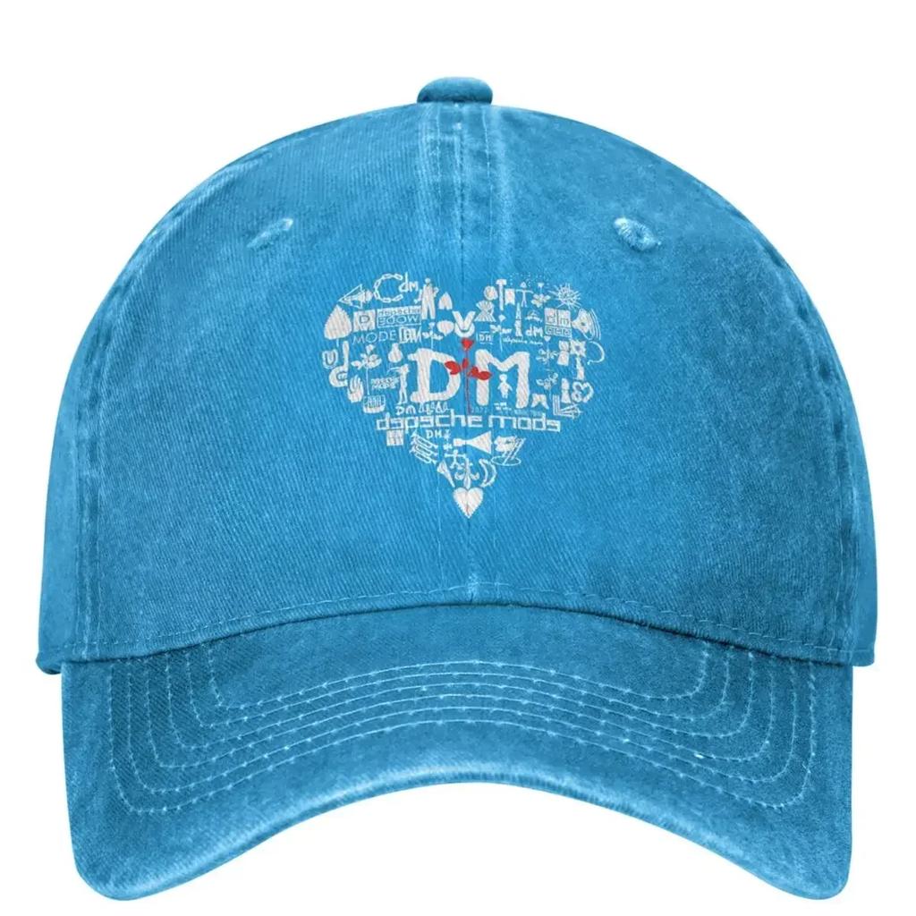Casual Fourteen Depeche Modes Band Heart Rose Rock Music Baseball Caps for Unisex Women Distressed Washed Headwear Outdoor Hats Cap