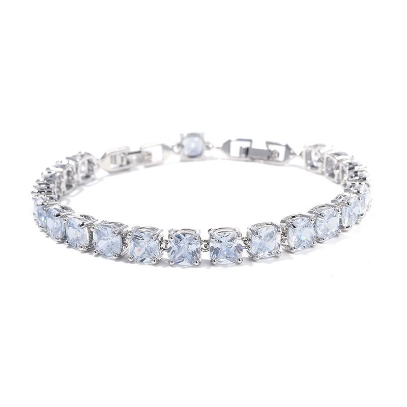 Браслет Kaidimei Color Square Zircon Женский Ювелирные изделия высокого класса Многоцветный