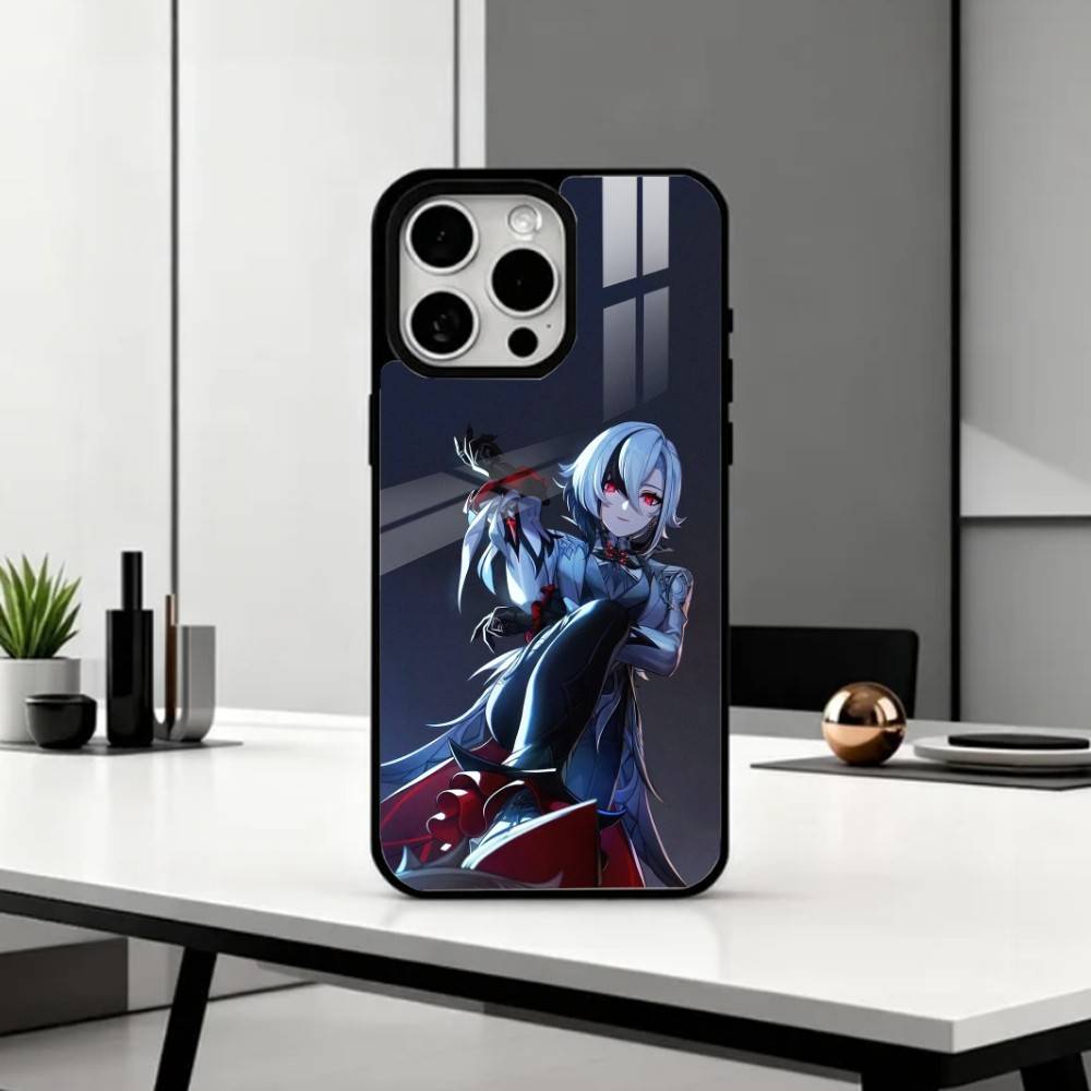 A-Arlecchino G-Genshin Impact Phone Case For iPhone17,16,15,14,13,12,11 Plus,Pro Max Magnetic For Magsafe Wireless Charging