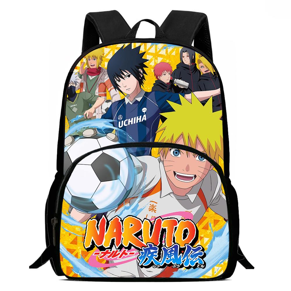 Рюкзак-мочила для детей из аниме NARUTO, с регулируемым плечевым ремнем и передним карманом, легкий и прочный, для мальчиков и девочек в возрасте 6-10 лет