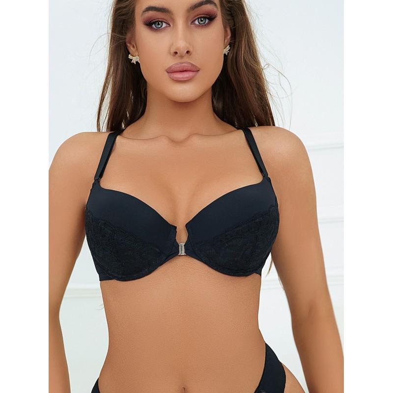 Womens Push Up Bra Lace Underwire Unlined Bralette Daily Wear
