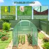 245 x 200cm Polytunnel Greenhouse - Green