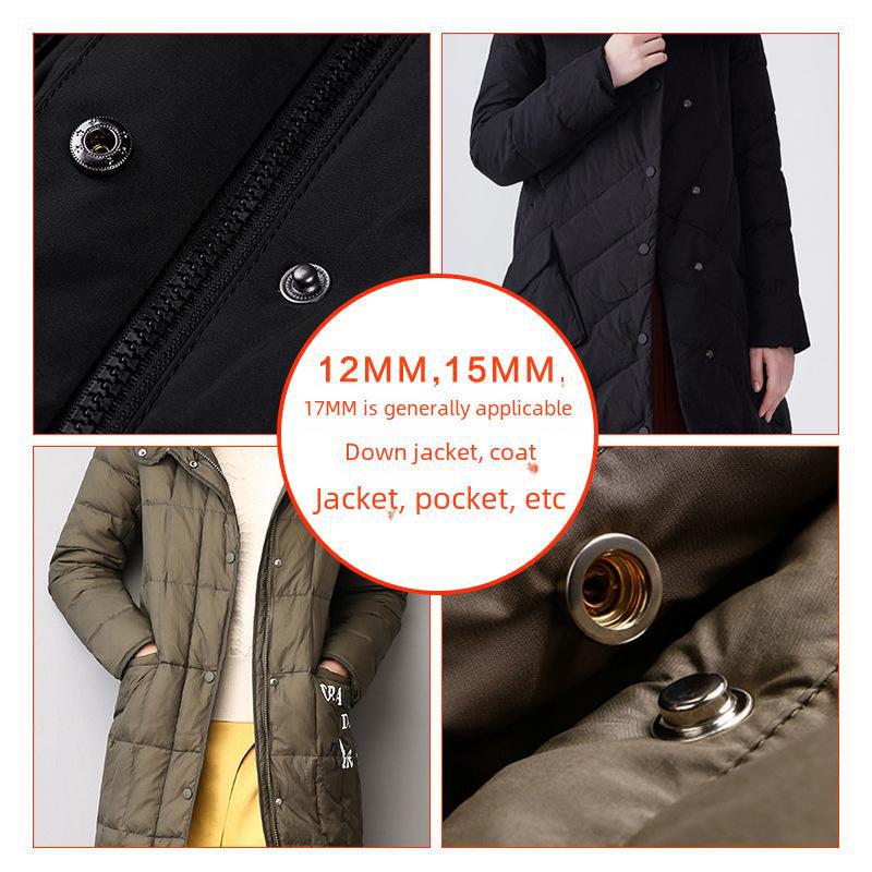 Набор невидимых кнопок из металлического сплава для курток