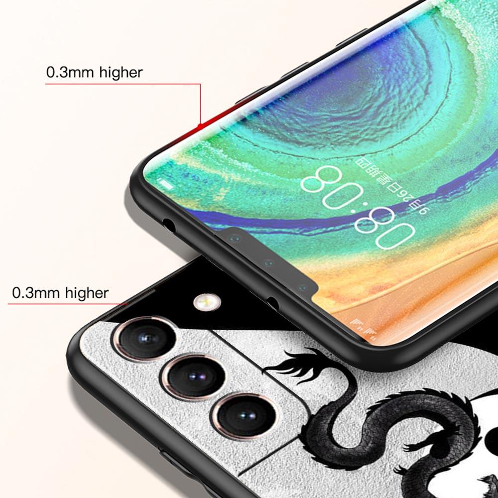 Чехол для телефона Samsung Galaxy S23 S22 Ultra S20 S21 FE 5G S10 S9 Plus S10E S8 Note 10 20 Силиконовый Черный Чехол Модный Дракон