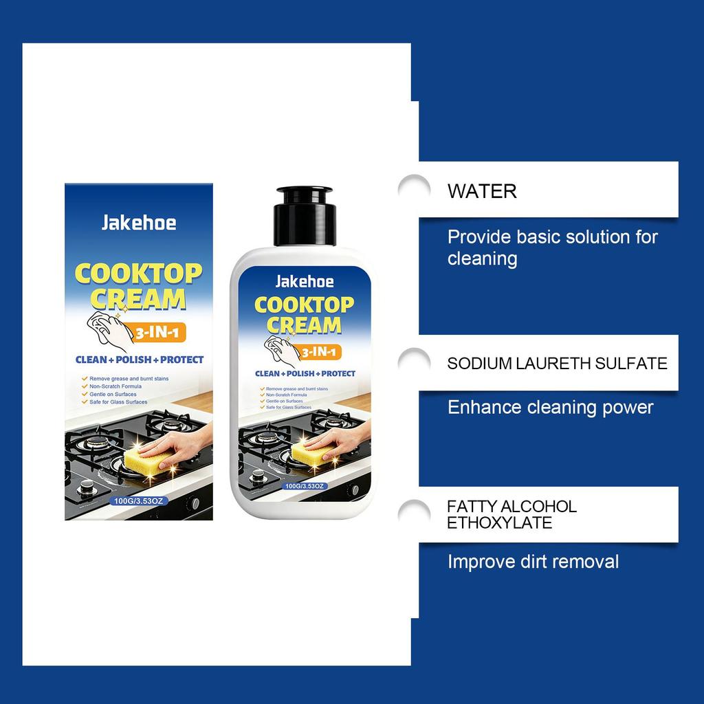 Jakehoe home stove care spray is easy to operate and is suitable for daily surface cleaning and maintenance of kitchen countertops 1SET