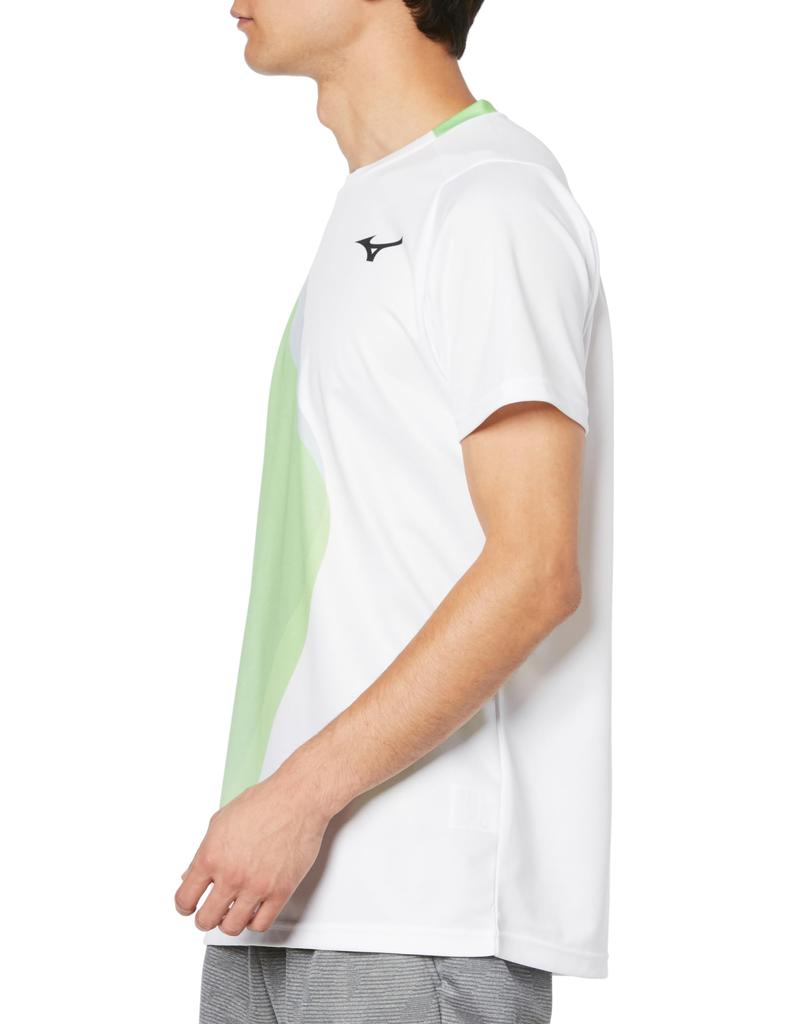 Теннисная одежда Игровая рубашка Впитывающая пот Быстросохнущая Легко двигаться Мягкая теннисная одежда 62JAA502 Белый XL [Mizuno]