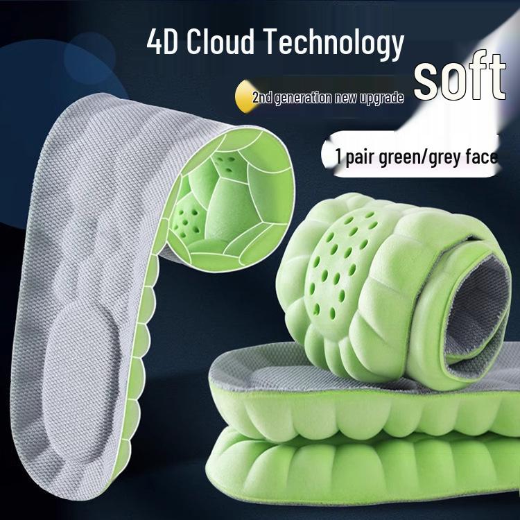 Men's Summer Sports Insoles: Comfortable, Soft, High Elasticity, Sweat-Absorbing, Odor-Preventing Military Training Insoles.