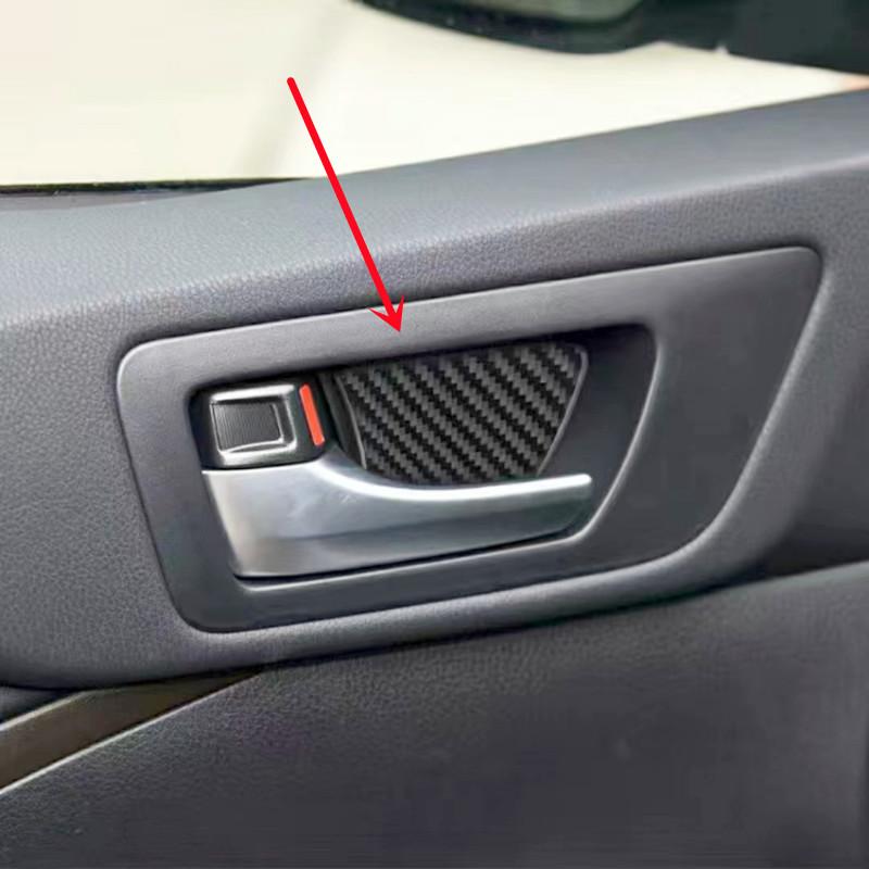 Углеродное волокно автомобиля внутренняя дверная чаша крышка окна панель управления отделка полоски наклейки для салона автомобиля Toyota Highlander