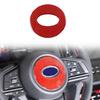 Red Soft Carbon Fiber Steering Wheel Panel Sticker For Subaru Forester -2024