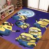 Cute Cartoon 3D-Printed Minions Rug—Suitable for Living Rooms, Bathrooms, Creative Doormats, Bedroom Rugs, and More.