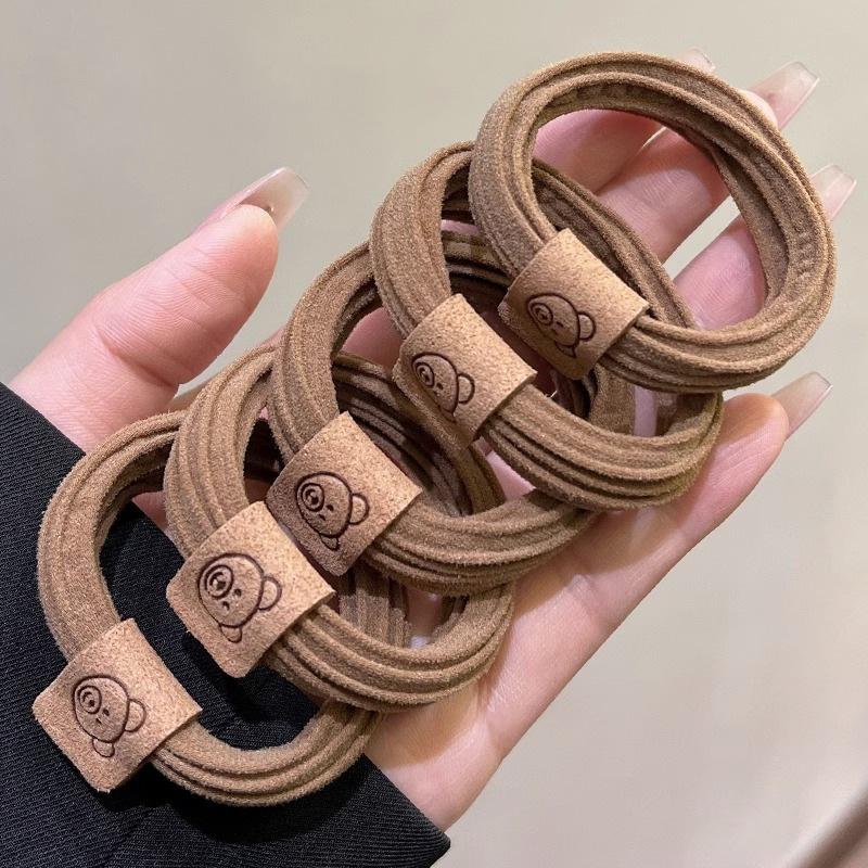 Бесшовная эластичная резинка для волос с логотипом медведя для высоких хвостов и пучков