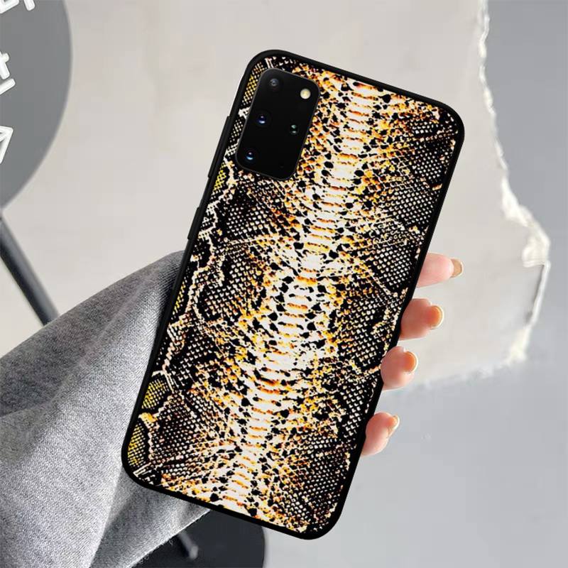 Чехол для телефона с принтом змеиной кожи для Samsung S21 S10 Lite S20 Ultra S9 S8 Plus S7 S6 Edge S5