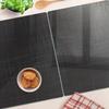 Glass Decorative Snack Serving Boards Linen Texture 2x40x52 cm