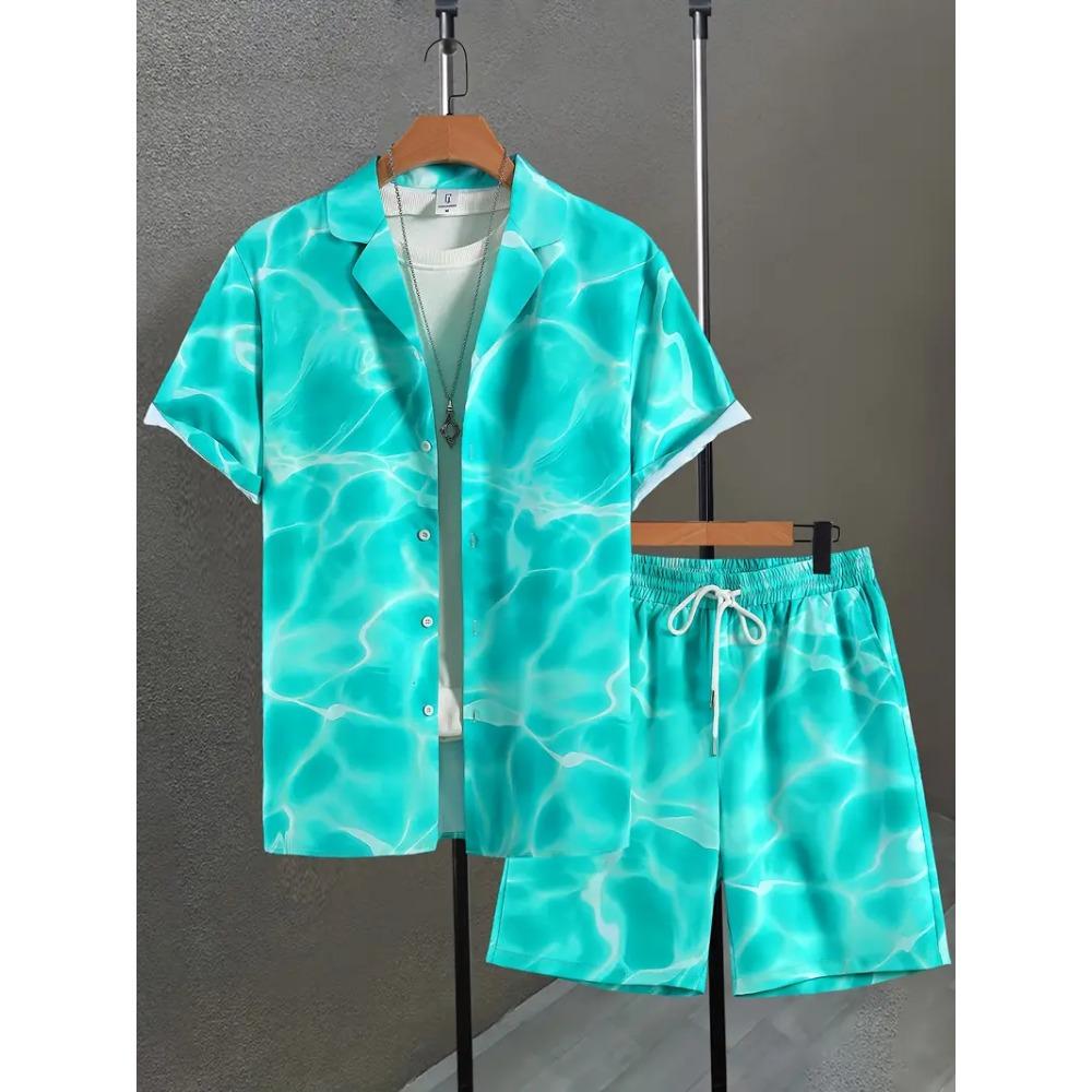 Комплект мужской рубашки с принтом Hawaii Summer Rose 3D, модная рубашка с коротким рукавом, свободные повседневные пляжные шорты, уличный костюм